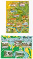 15 db MODERN térképes képeslap / 15 modern map motive postcards