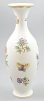 Herendi Viktória mintás váza, kopott, jelzett, m: 34 cm