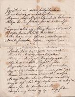 Katona kézzel írt verses sorai magyar nyelven, XIX. sz. közepe-vége, két és fél beírt oldal, Kálmánd...