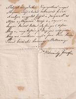 Katona kézzel írt verses sorai magyar nyelven, XIX. sz. közepe-vége, két és fél beírt oldal, Kálmánd...