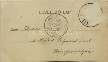 1900 Nagybánya, Baia Mare; Kereszthegyi külváros. Molnár Mihály kiadása / Dealul Crucii (vágott / cu...