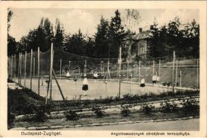 1928 Budapest XII. Zugliget, Angolkisasszonyok zárdájának teniszpályája, sport