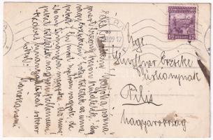 1929 Nyitra, Nitra; Plébánia utca, üzlet, szódavizet szállító szekér / Farská ulica / street, shops,...