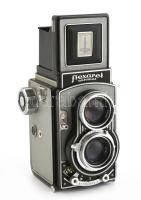 Meopta Flexaret Automat 6x6 cm/24x36 mm kamera Belar 1:3,5/80 mm objektívvel jó állapotban,