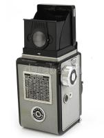 Meopta Flexaret Automat 6x6 cm/24x36 mm kamera Belar 1:3,5/80 mm objektívvel jó állapotban,