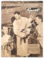 1956 Képes Sport. Olimpiai képes különkiadás, 1956. december 18., Melbourne-i Olimpia, borító hátoldala szakadt és ragasztóval javított