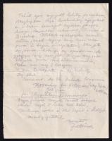 1915 Reiss Zoltán (1877-1945) magyar mérnök-főhadnagy, építész I. világháborús levele feleségének Ko...