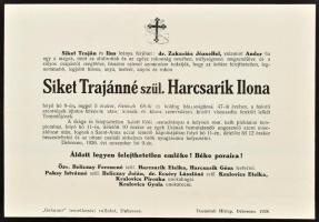 cca 1880-1970 15 db vegyes gyászjelentés