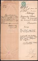 1896 Bary József, a tiszaeszlári per egykori vizsgálója által írt kérvény
