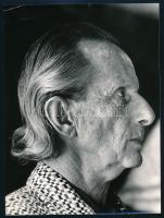 cca 1970 Ránki György (1907-1992) zeneszerző portréi, 4 db fotó, közte egy jelzett, 24x18 cm és 12,5x9 cm méretben