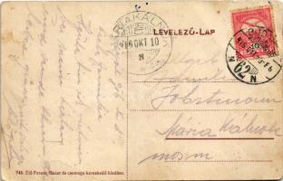 1916 Budapest II. Élő Ferenc fűszer és csemege kereskedése, üzlet belső a személyzettel, saját kiadá...