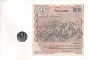 Thaiföld "Thaiföldi királyi család" érmés és bankjegyes borítékban 1992. 2B Cu-Ni "IX...