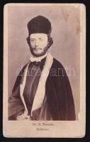 cca 1870 Dr. S. Nascher rabbi, keményhátú fotó Poppelauer berlini műterméből, 10,5×6,5 cm