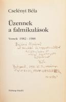 Cselényi Béla 2 műve: Üzennek a falmikulások. Versek. 1982-1988.; Magánbélyeg. Bukarest-Bp.,1983-199...