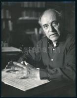 Bárdos Lajos (1899-1986) Kossuth- és Erkel Ferenc-díjas zeneszerző, karnagy, 2 db fotó, a hátoldalon pecséttel jelzettek, 22,5x17,5 cm és 24x16 cm