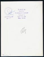 Bárdos Lajos (1899-1986) Kossuth- és Erkel Ferenc-díjas zeneszerző, karnagy, 2 db fotó, a hátoldalon...