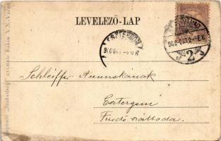 1900 Nagyvárad, Oradea; Pénzügyigazgatósági palota, Ifj. Popper József üzlete. Sonnenfeld Adolf kiad...