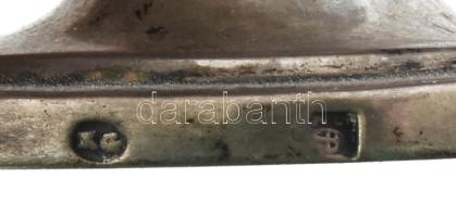 Antik ezüst (Ag) fűszertartó, jelzett, 1789-99 körül, pótolt kék üveg betéttel, nettó: 53,9 g, m: 6,...