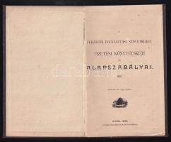1898 A Fehértói Fogyasztási Szövetkezet fizetési könyvecskéje és alapszabályai