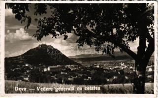Déva, Vedere generala cu cetatea / látkép várral / general view with castle (EK)