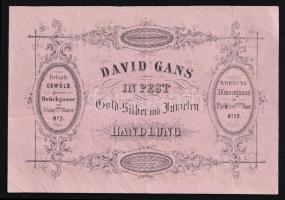 1856 David Gans pesti arany és ezüstműves grafikus számlája