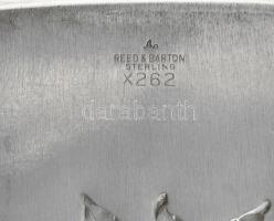 Ezüst (Ag) Reed&Barton Classic Rose sterling /925 rózsás kínálótál, jelzett, 21x21cm, nettó: 290...