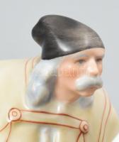 Herendi búcsúzkodó juhászok, porcelán szobor, tervező: Pásztor János (1881-1945). Kézzel festett, je...