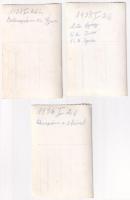 1938 Sepsiszentgyörgy, Sfantu Gheorghe; Sánta család fiú tagjai. Incze fotó - 3 db fotó képeslap / S...