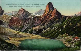 Tátra, Magas-Tátra, Vysoké Tatry; Zelené pleso / Grüner See / Zöld-tó / lake (Rb)