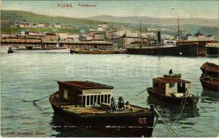 Fiume, Rijeka; Puntofranco / port, steamships