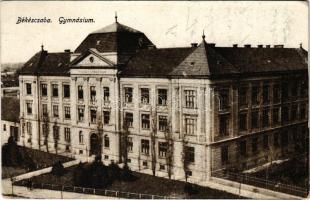 1925 Békéscsaba, Gimnázium. Vasúti levelezőlapárusítás (EK)