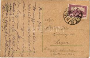 1925 Békéscsaba, Gimnázium. Vasúti levelezőlapárusítás (EK)