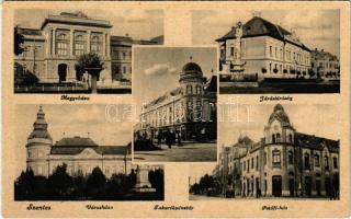 1950 Szentes, Megyeháza, Járásbíróság, Petőfi-ház, Városháza, Takarékpénztár (EK)
