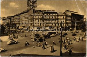 Budapest VI. November 7. tér (Oktogon), Tungsram, autóbusz, automobilok. Képzőművészeti Alap Kiadóvállalat (EB)