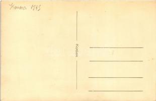 1943 Kosna, Todoskány, Cosna; vasútállomás, magas rangú katonatiszt kitüntetésekkel, vasutas / railw...