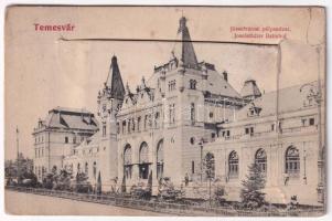 1909 Temesvár, Timisoara; Józsefvárosi pályaudvar, vasútállomás. Leporellolap 10 képpel / Iosefin railway station. Leporellocard with 10 pictures (szakadás / tear)