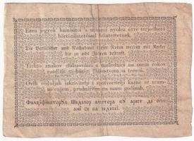 1849. 2Ft "Kincstári utalvány" "GQ n." sorszám nélkül, vágáshiba T:III kis anyag...