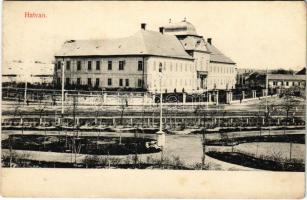 1915 Hatvan, Fő tér, Grassalkovich kastély (1754-57 között épült). Jatzkó Lajos kiadása (EK)