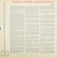 Various - Viejos Cantos Afrocubanos Vol. I. 
Vinyl, LP, Compilation, Kuba. jó állapotban