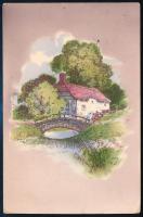 1919.07.14. A Magyar Tanácsköztársaság ideje alatt küldött tábori képeslap. Rendkívüli ritkaság, fől...