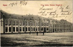 1912 Budapest IV. Újpest, Polgári iskola a Ferenc József téren