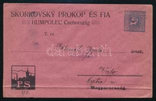 1911 Magán díjjegyes levél Nyitrára küldve