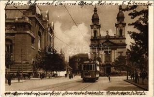 Budapest VIII. Józsefváros, Telefonközpont, templom, 16-os villamos (Rb)