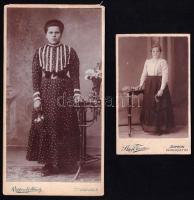 cca 1900-1910 Keményhátú portrék soproni műtermekből, 4 db, 10,5×6,5 és 16,5×10,5 cm közötti méterek...