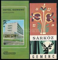 cca 1970-1980 4 db retró hotel-ismertető prospektus