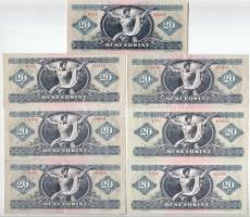 1969-1980. 20Ft (7db, 3xklf) T:F közte szép papír