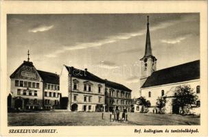 Székelyudvarhely, Odorheiu Secuiesc; Református kollégium és templom. Kováts István fényképész felvétele / Calvinist church and boarding school