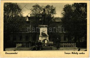 Rimaszombat, Rimavská Sobota; Tompa Mihály szobra. Rábely J. kiadása / Pomník Tompa Michaela / statue, monument