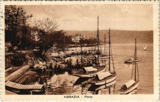 1925 Abbazia, Opatija; Porto / kikötő, vitorlások (EK)