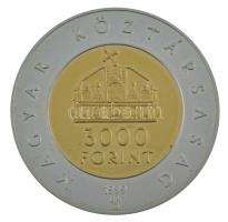 1999. 3000Ft Ag "Az államalapítás 1000. évfordulója" dísztokban T:BU Hungary 1999. 3000 Fo...